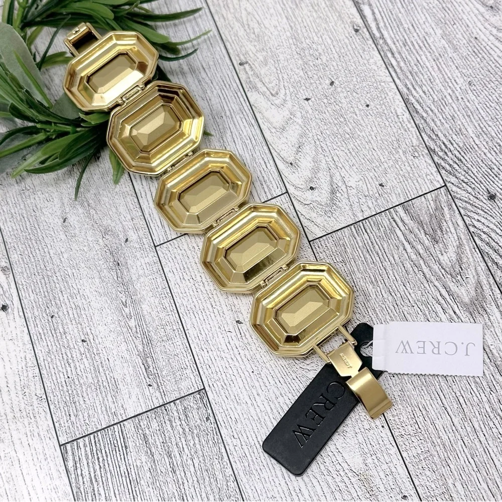 J.Crew Rectangle Faceted Crystal Bracelet New NWT - Picture 6 of 7